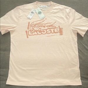 Lacoste 🐊 Men's Light Pink Logo Tee